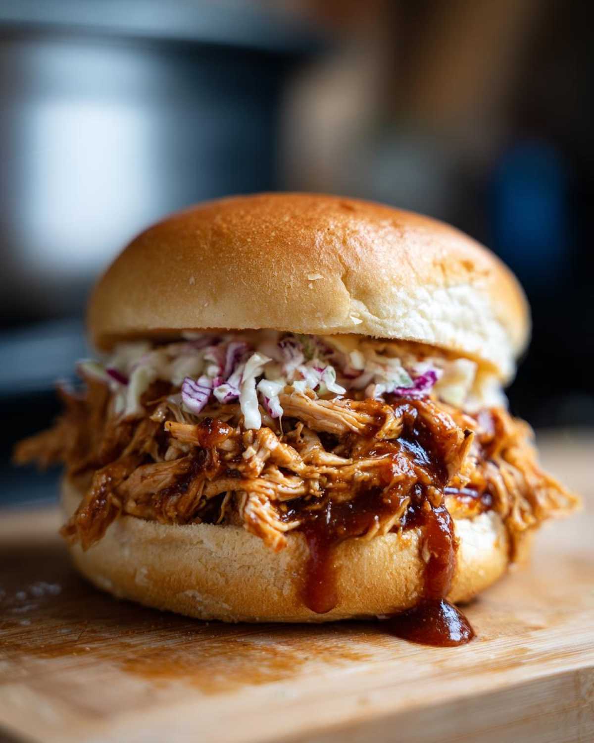 Slow Cooker BBQ Pulled Chicken Sandwiches - detail 3
