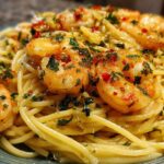 Spaghetti Aglio e Olio with Shrimp