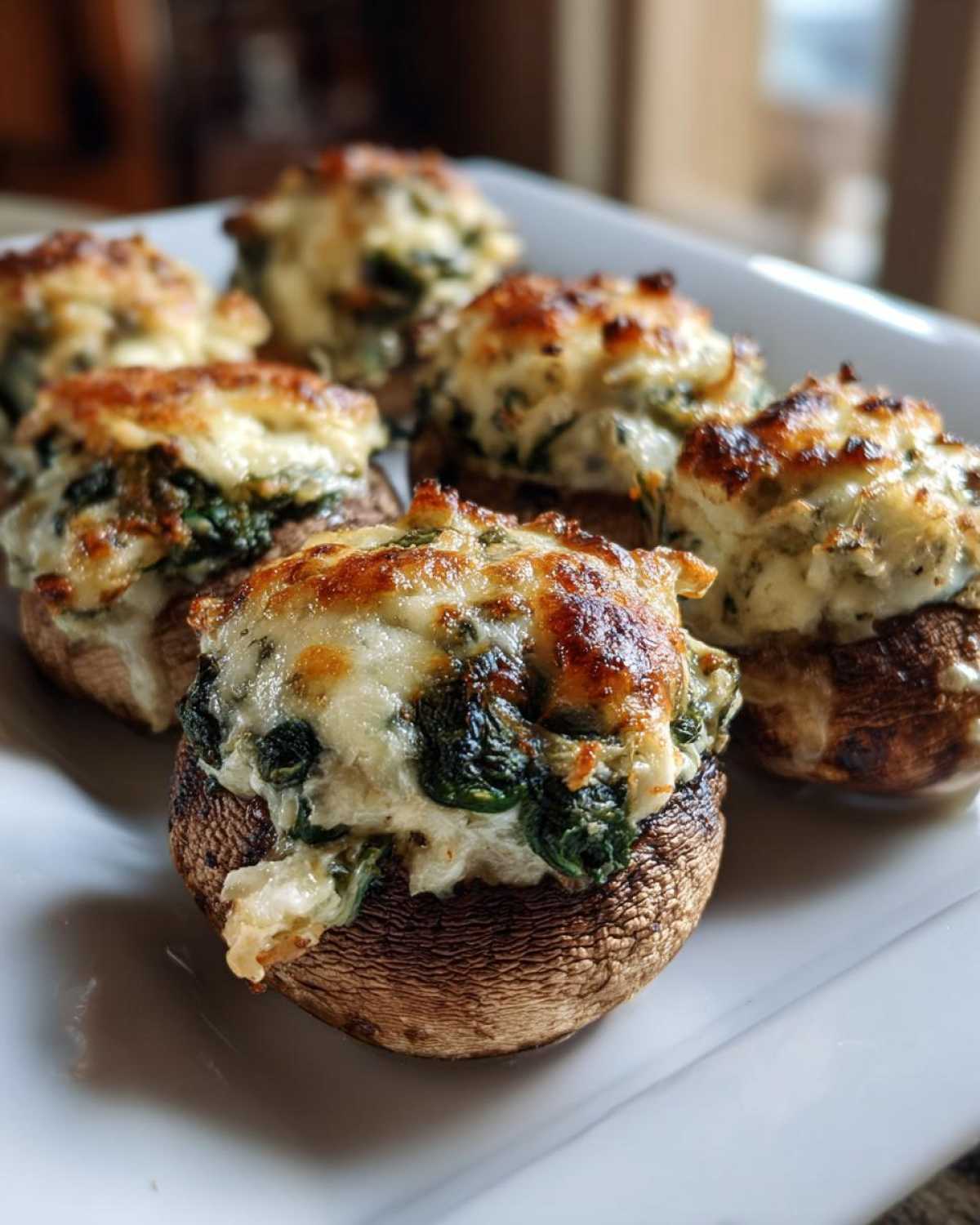 Spinach Artichoke Stuffed Mushrooms - detail 1