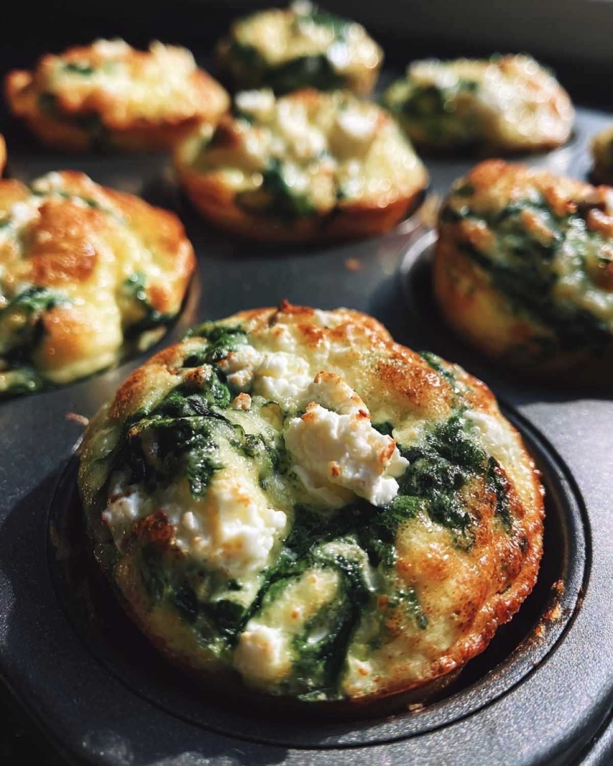 Spinach Feta Egg Muffins - detail 4
