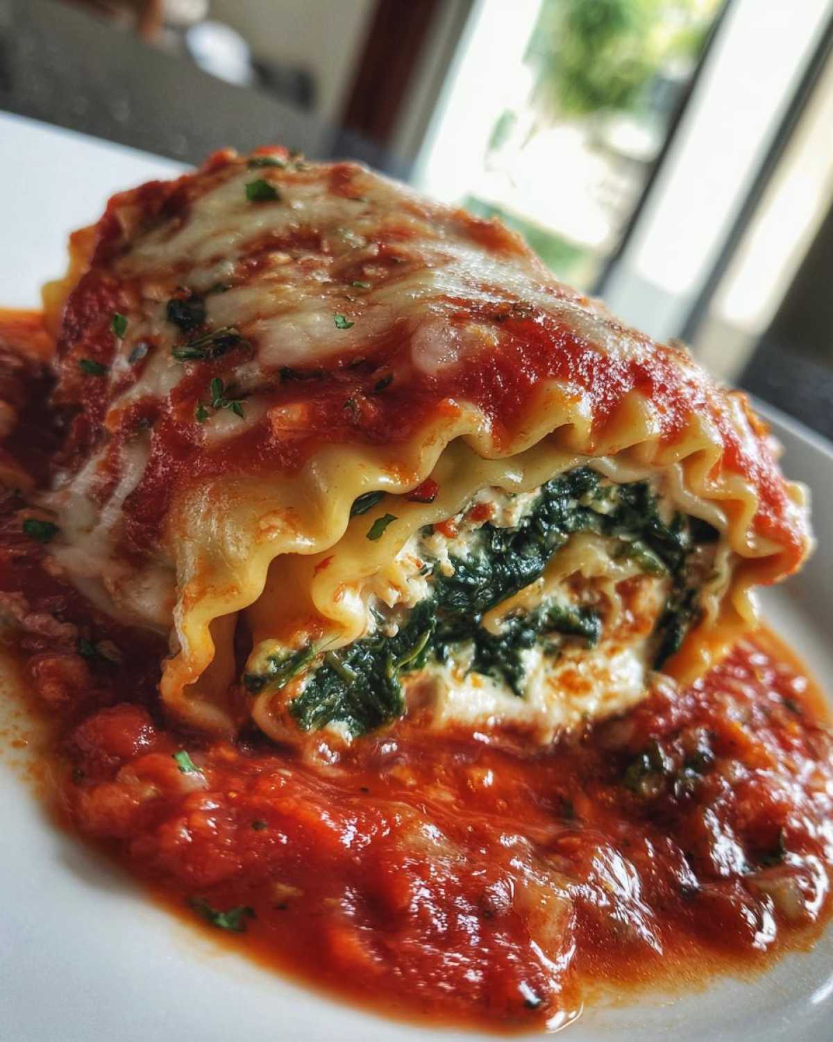 Spinach and Ricotta Lasagna Roll-Ups - detail 2