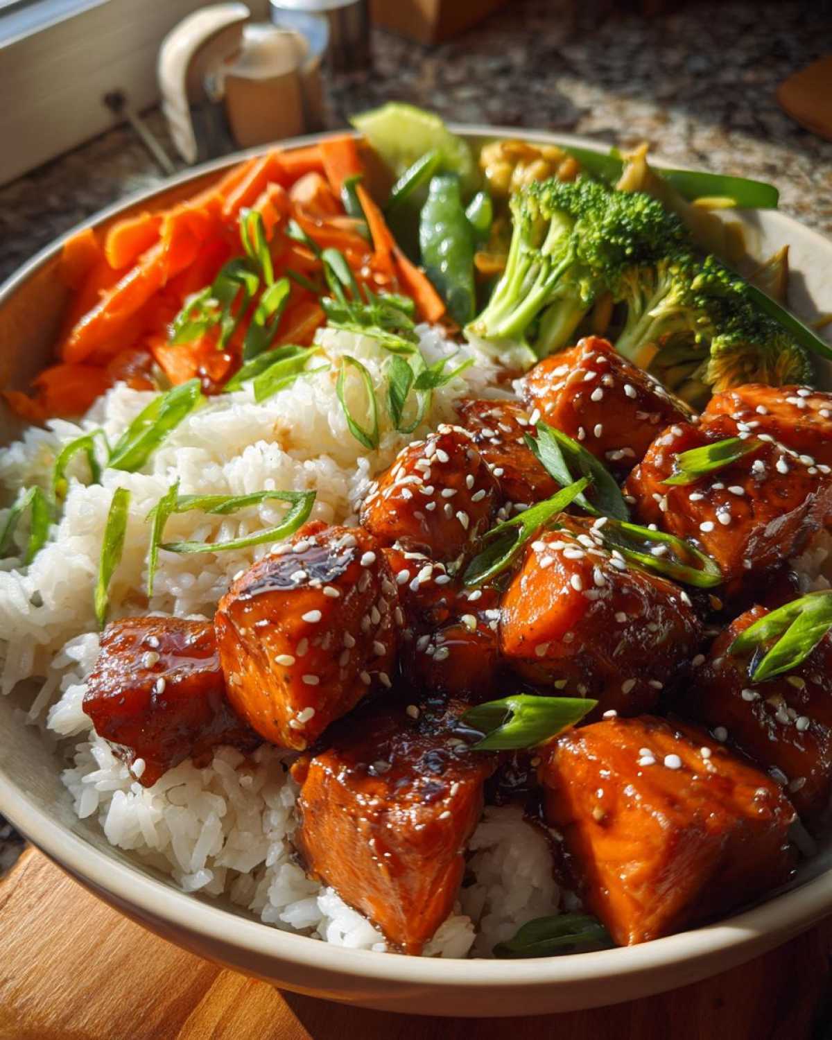 Teriyaki Glazed Salmon Bowl - detail 2