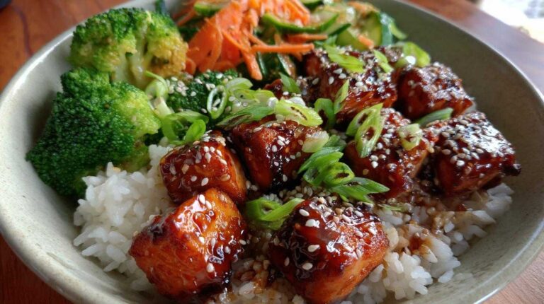 Teriyaki Glazed Salmon Bowl