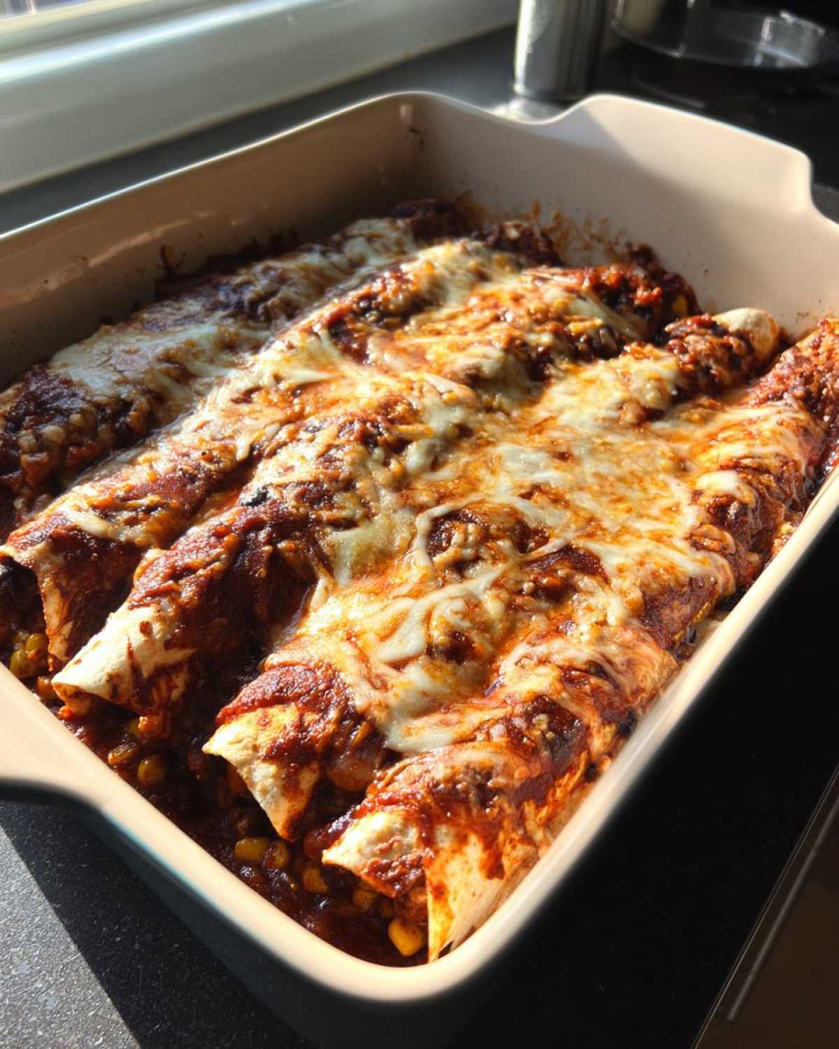 Vegetarian Black Bean Enchiladas - detail 2