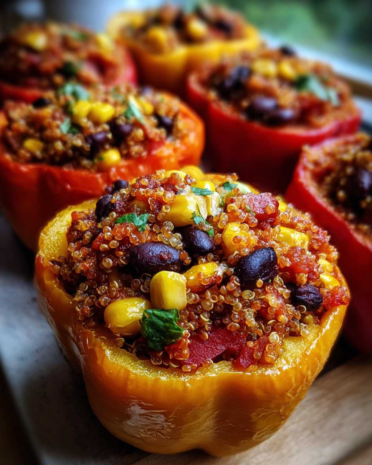 Vegetarian Quinoa-Stuffed Bell Peppers - detail 2