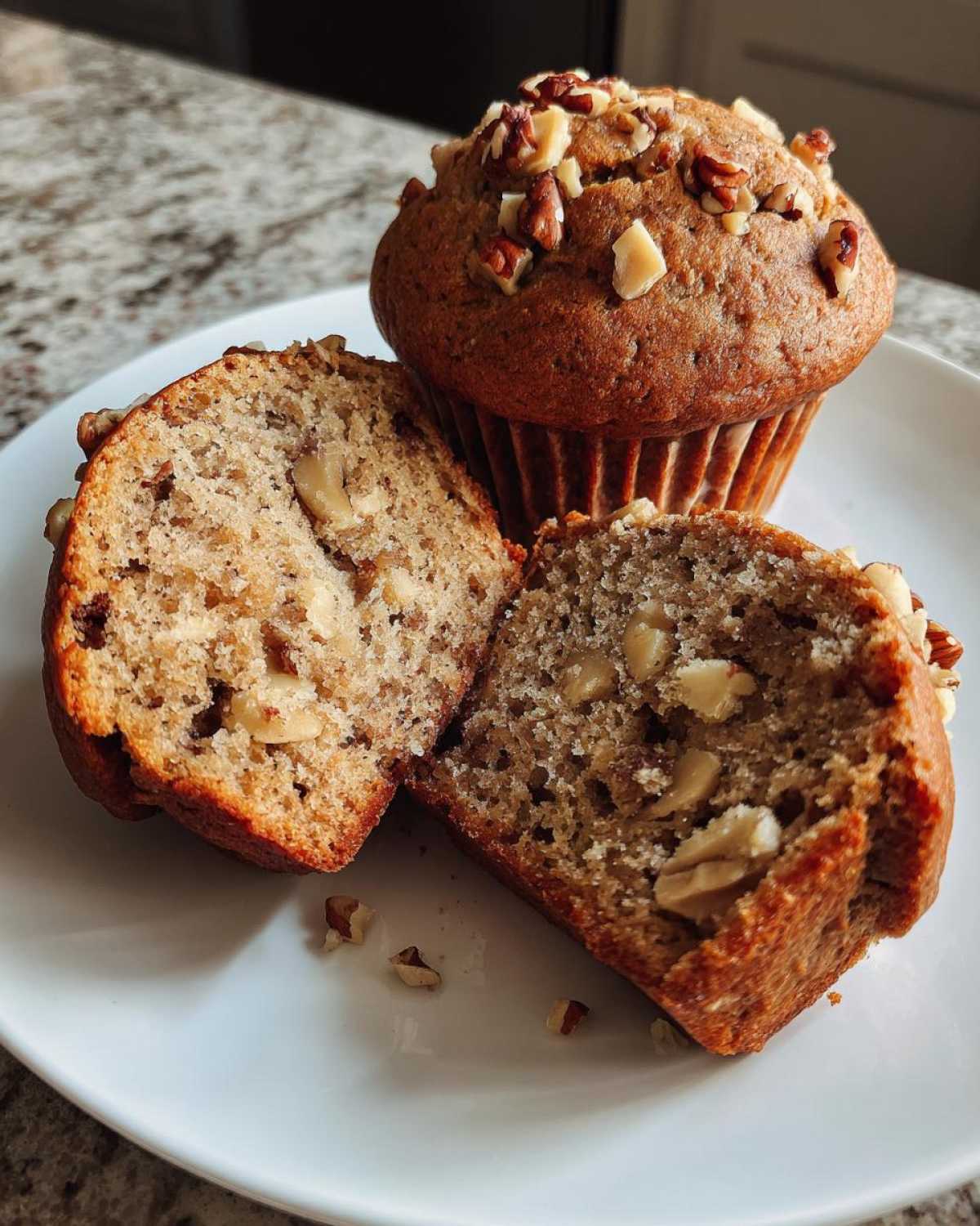 Whole Wheat Banana Nut Muffins - detail 3