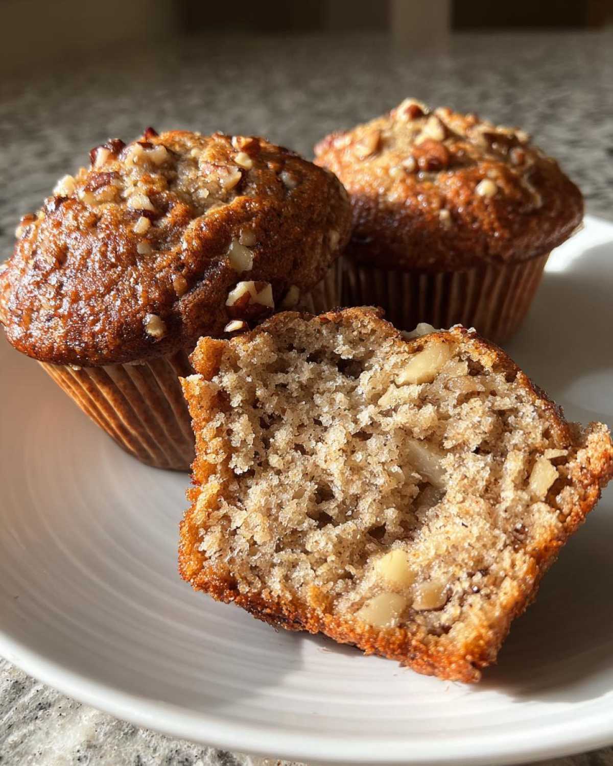 Whole Wheat Banana Nut Muffins - detail 4