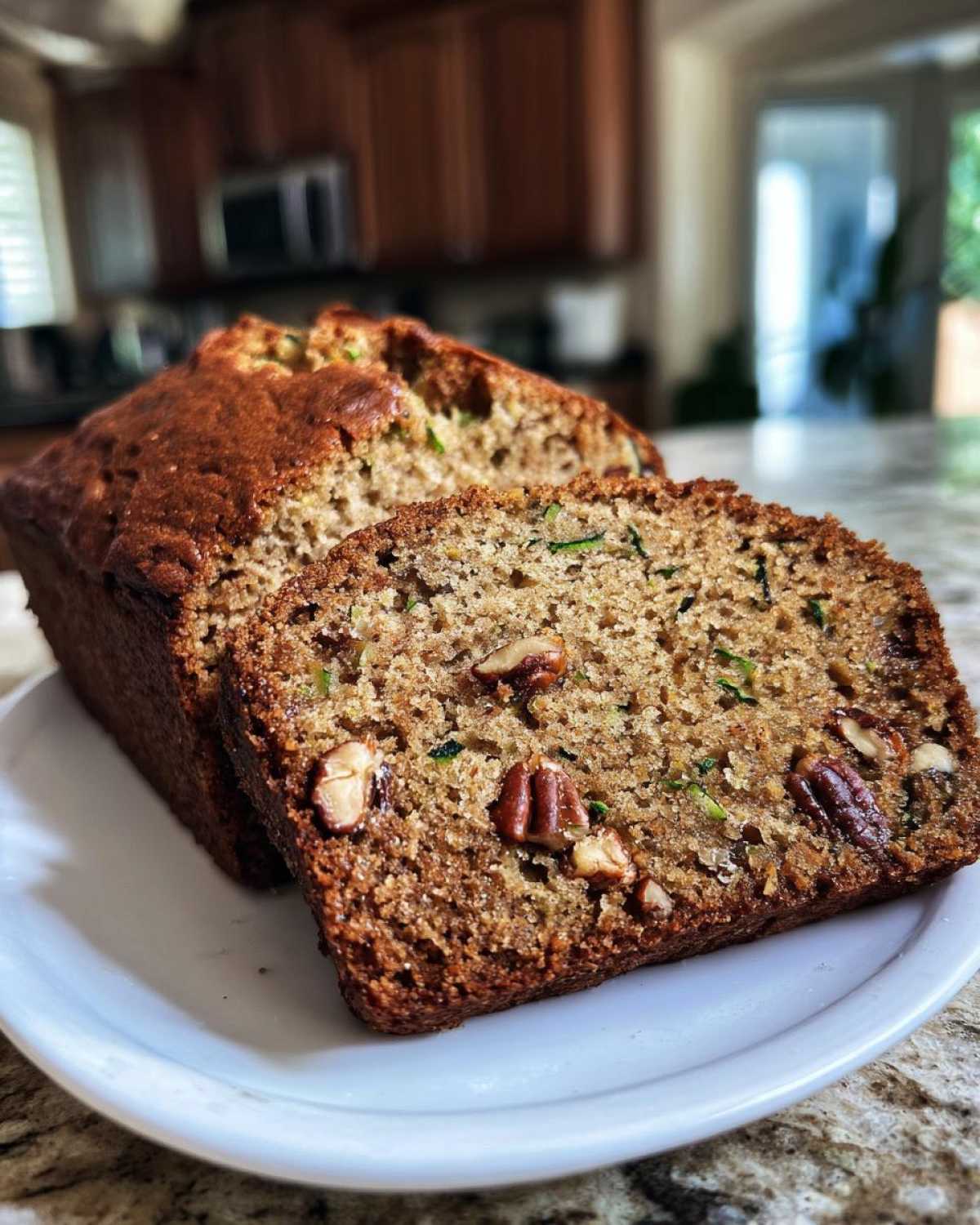 Zucchini Bread with Pecans - detail 2