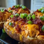 BBQ Ranch Chicken Stuffed Potatoes - Loaded Dinner Fun