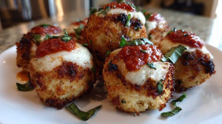 Baked Chicken Parmesan Meatballs - Bite-Sized Italian Classic