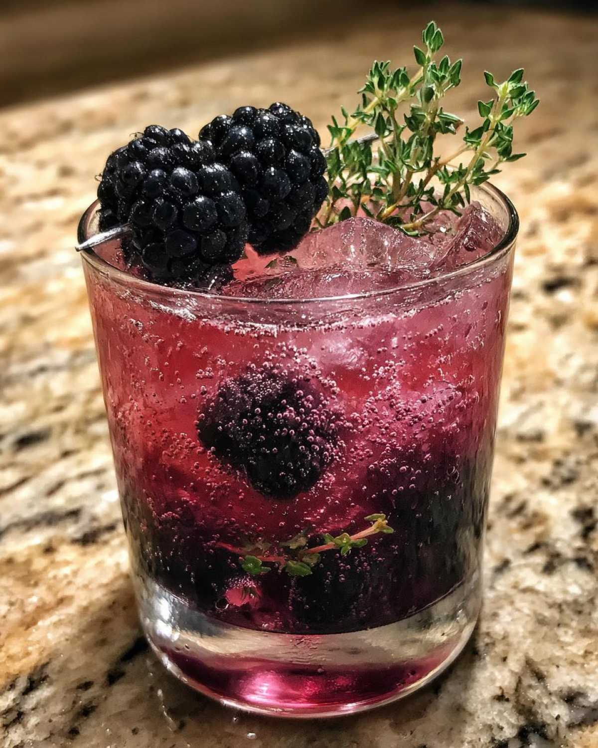 Blackberry Thyme Gin Smash - Garden-to-Glass Cocktail - detail 1