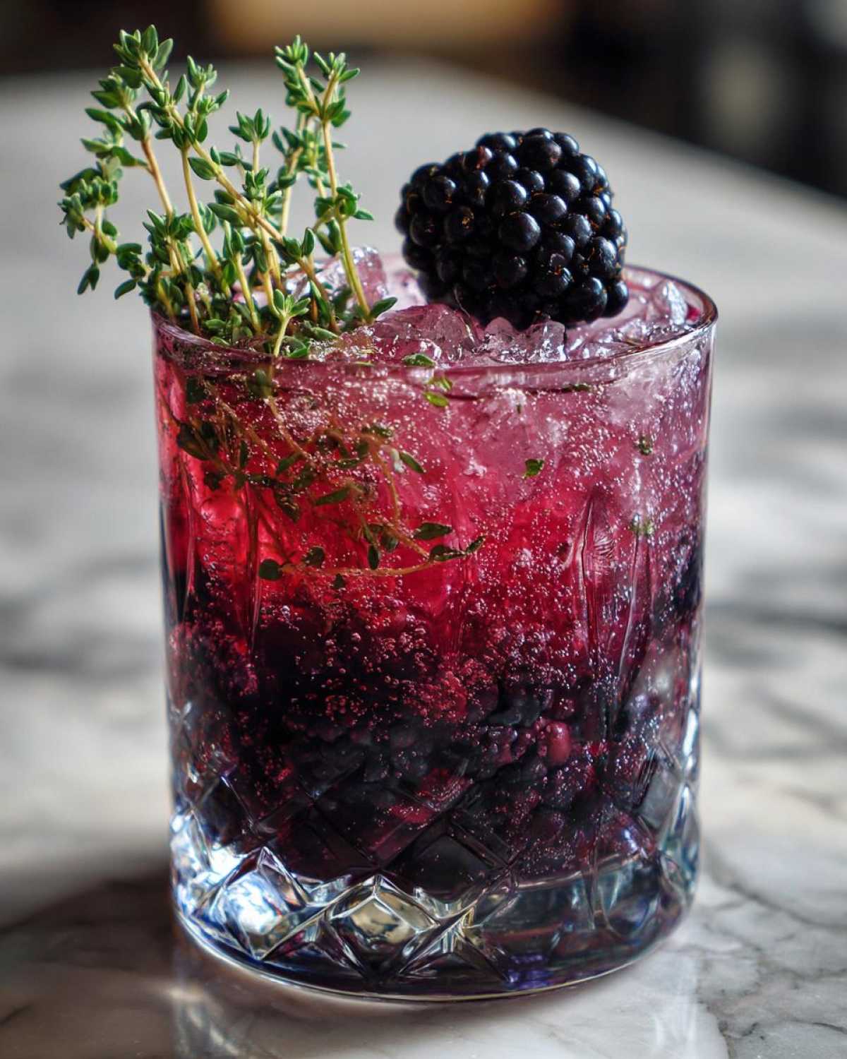 Blackberry Thyme Gin Smash - Garden-to-Glass Cocktail - detail 2