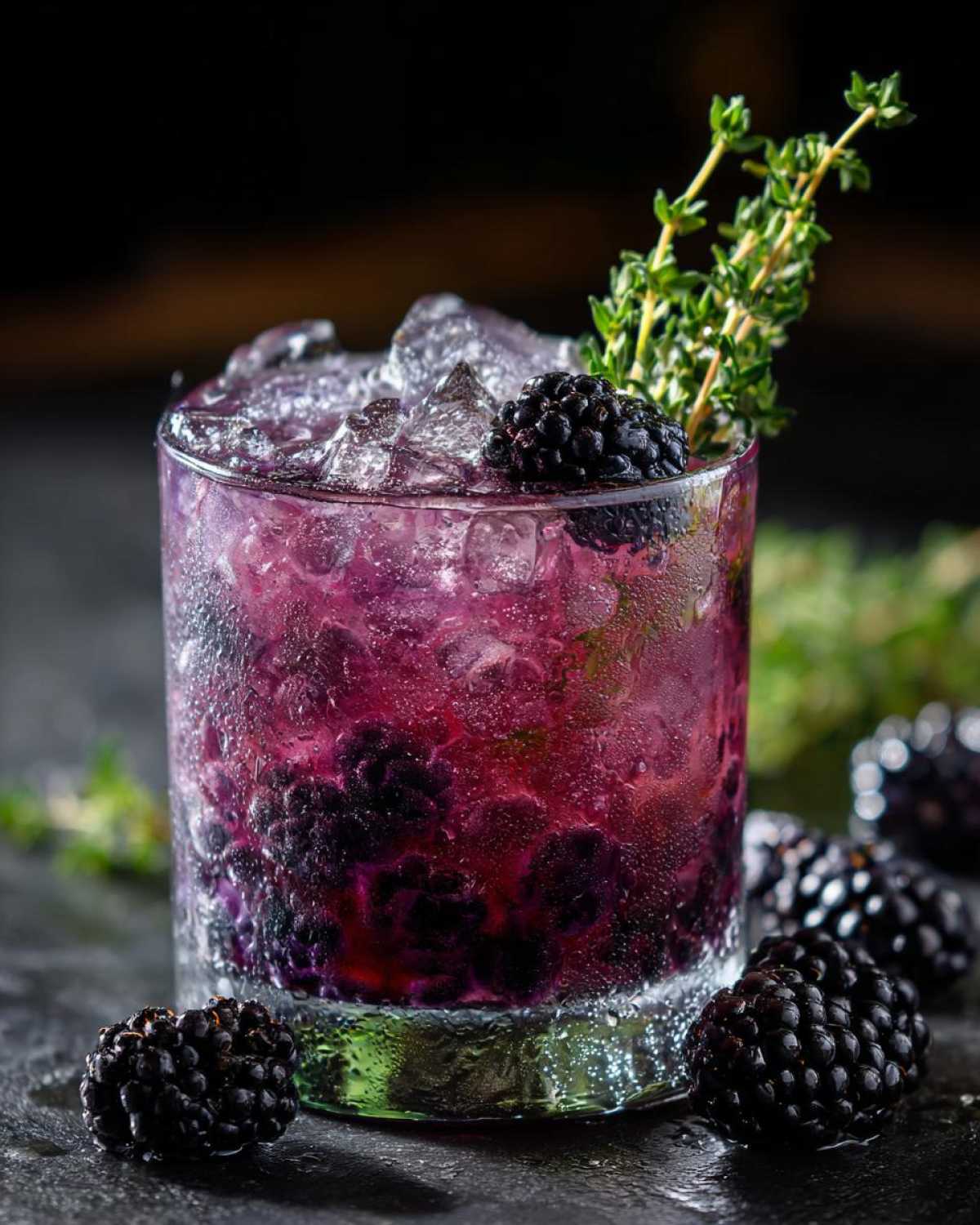 Blackberry Thyme Gin Smash - Garden-to-Glass Cocktail - detail 2