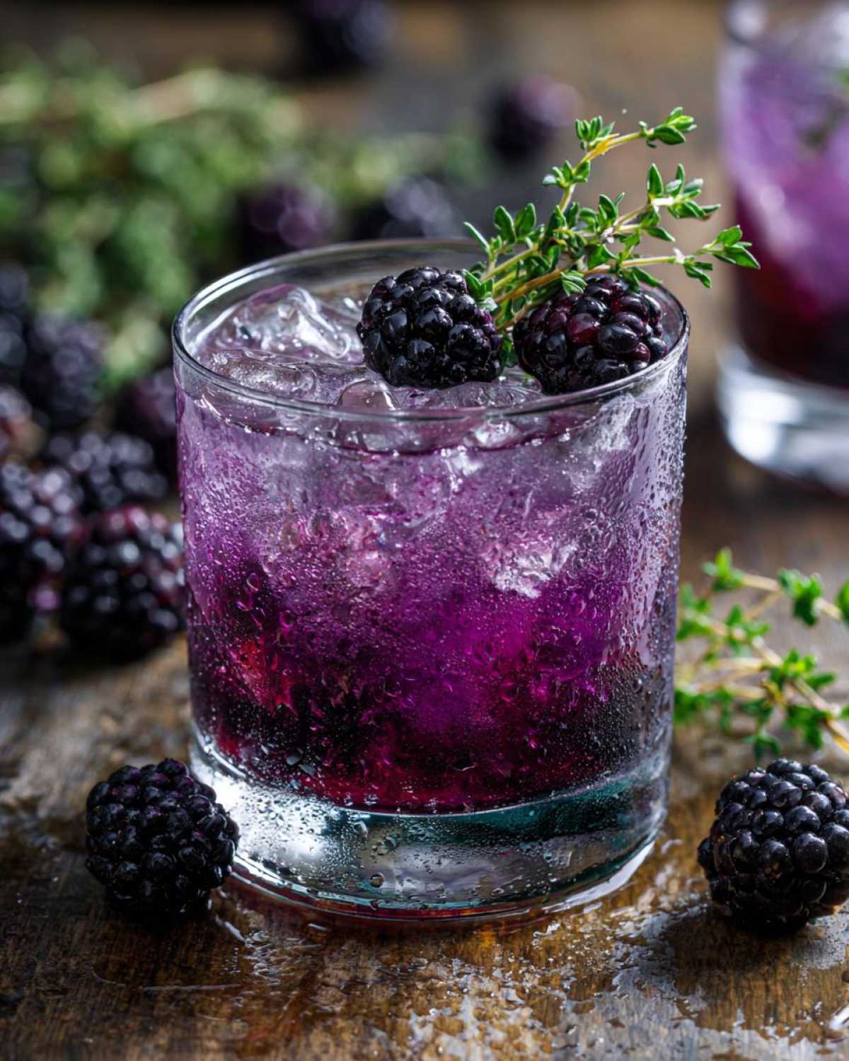 Blackberry Thyme Gin Smash - Garden-to-Glass Cocktail - detail 3