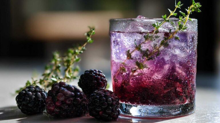 Blackberry Thyme Gin Smash: 1 Amazing Garden Cocktail Blackberry Thyme Gin Smash - Garden-to-Glass Cocktail