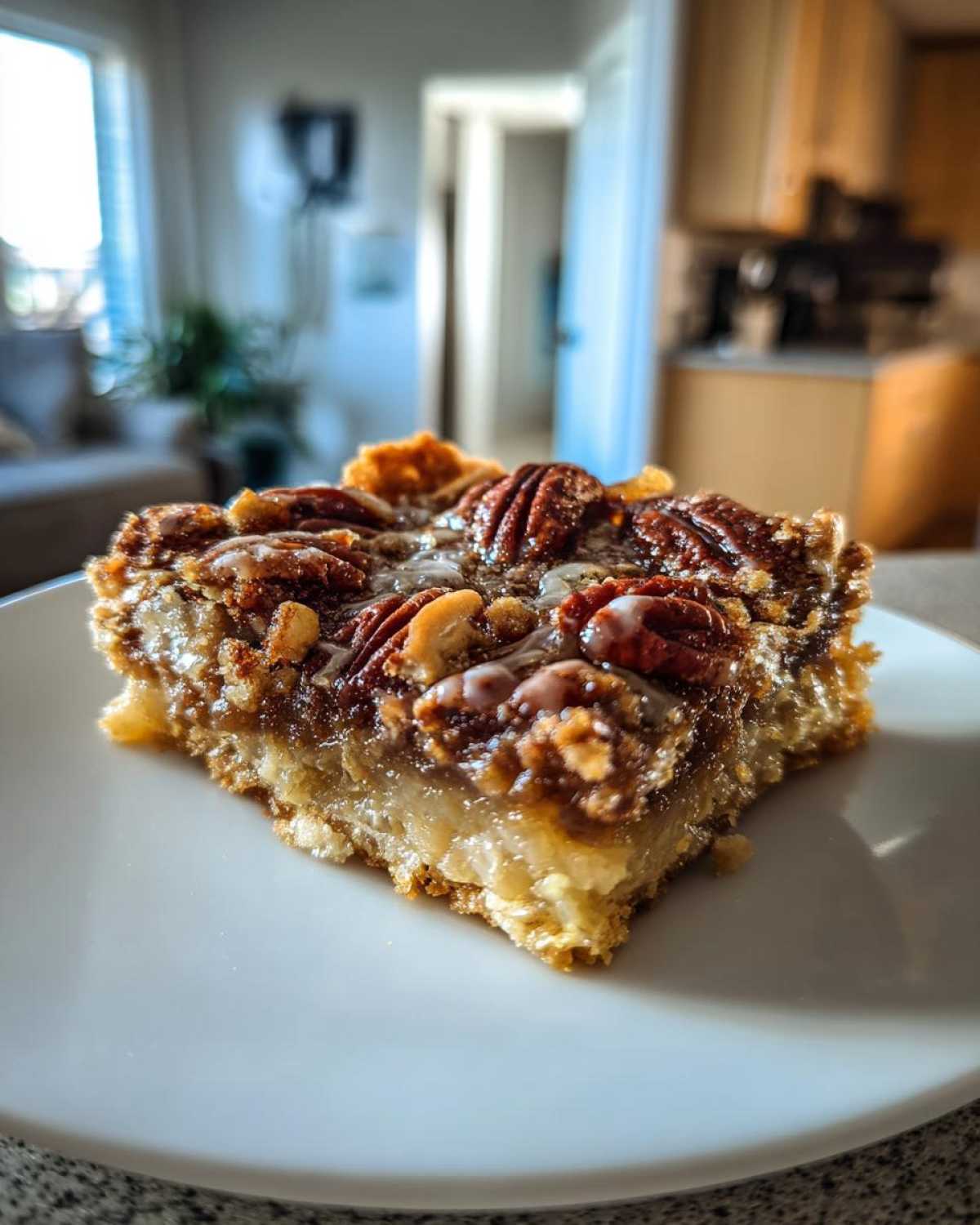 Boozy Bourbon Pecan Pie Bars - Adults-Only Treat - detail 1