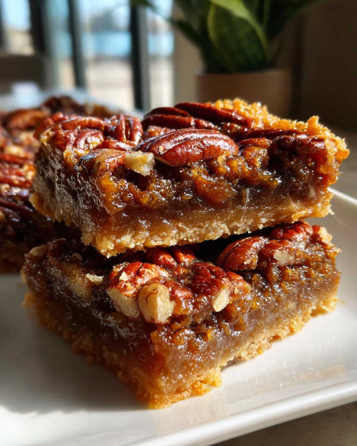 Boozy Bourbon Pecan Pie Bars - Adults-Only Treat - detail 2
