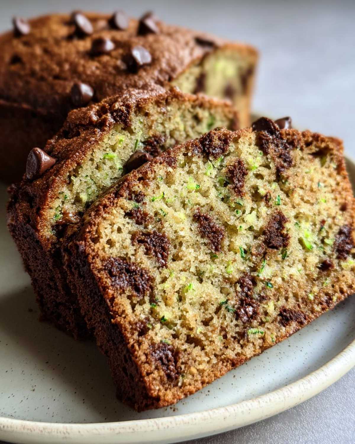 Chocolate Chip Zucchini Bread - Sneaky Veggie Dessert - detail 2