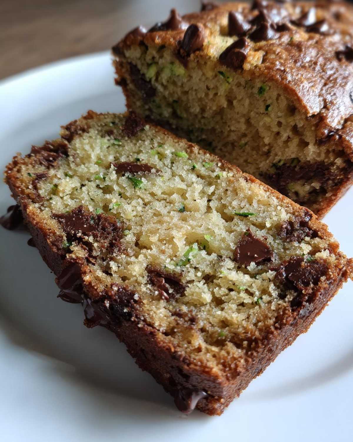 Chocolate Chip Zucchini Bread - Sneaky Veggie Dessert - detail 3