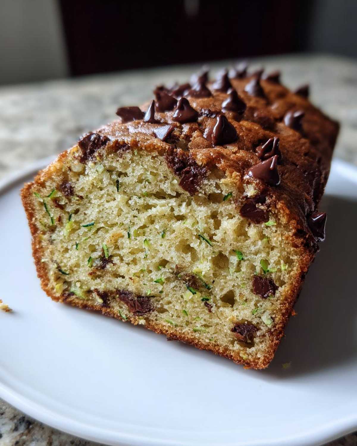 Chocolate Chip Zucchini Bread - Sneaky Veggie Dessert - detail 4