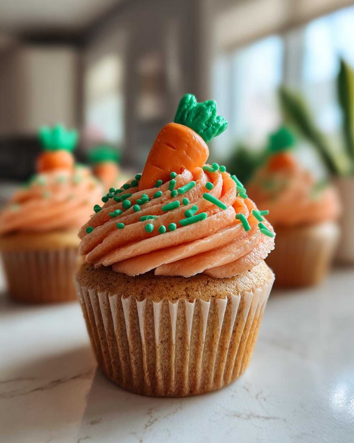 Easter Bunny Carrot Cupcakes - Springtime Fun - detail 4