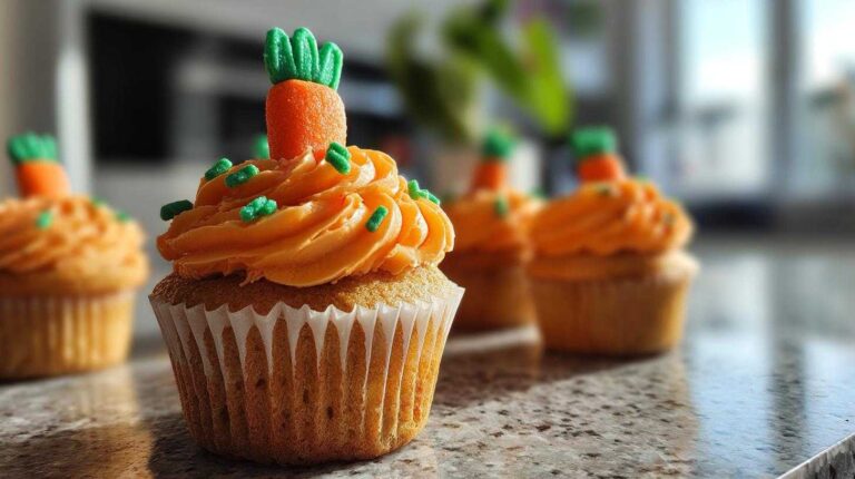 Easter Bunny Carrot Cupcakes: 1 Joyful Treat Easter Bunny Carrot Cupcakes - Springtime Fun