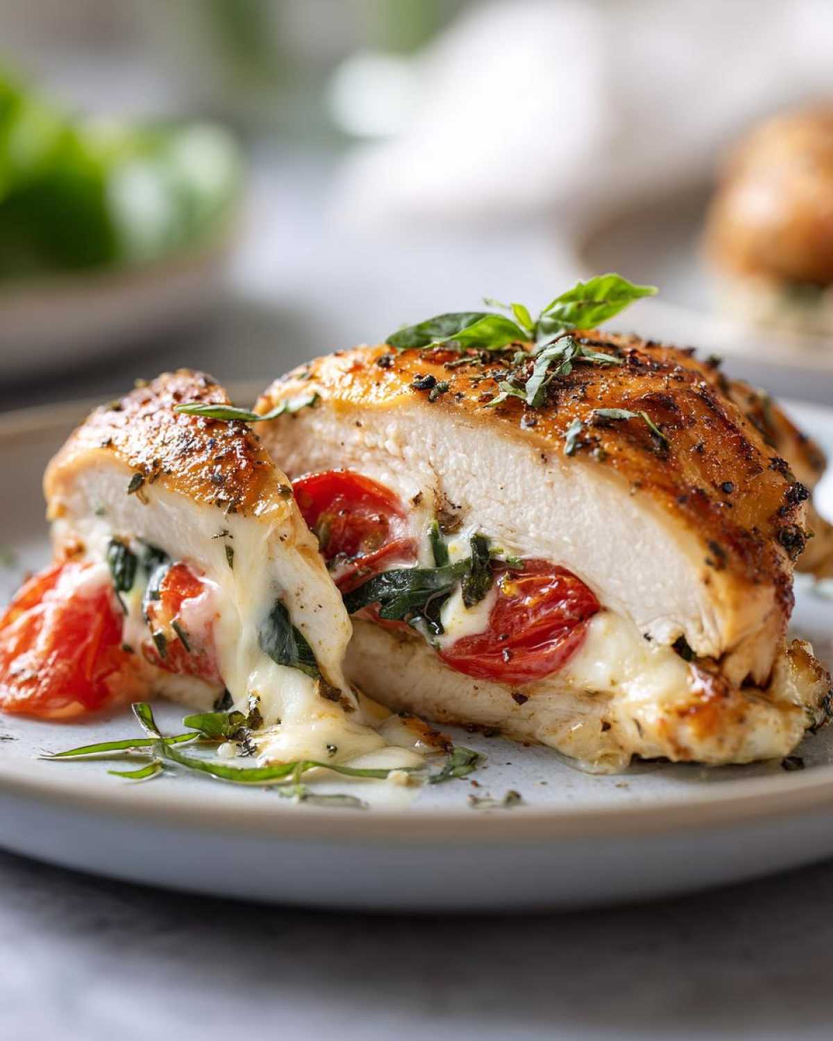 Easy Caprese Stuffed Chicken - Low Carb Italian Delight - detail 3