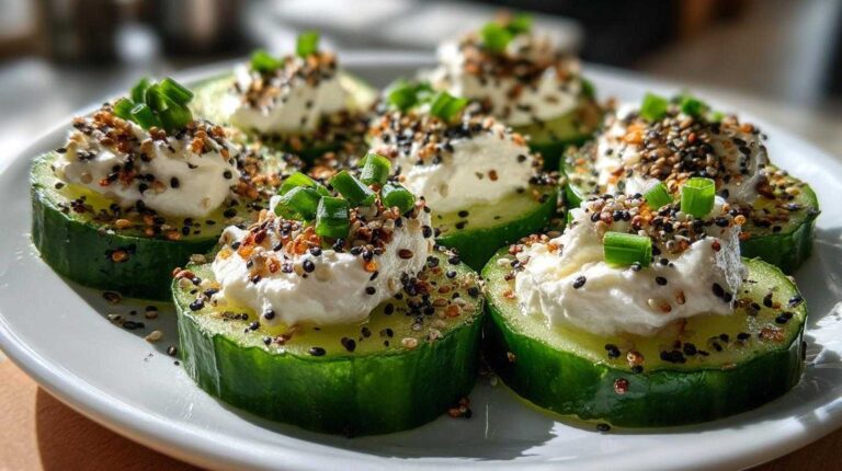 Everything Bagel Cucumber Bites - Low-Carb Snack Hack