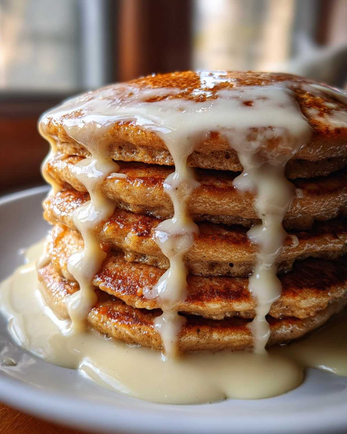 Gingerbread Pancakes with Eggnog Syrup - Christmas Morning Bliss - detail 4
