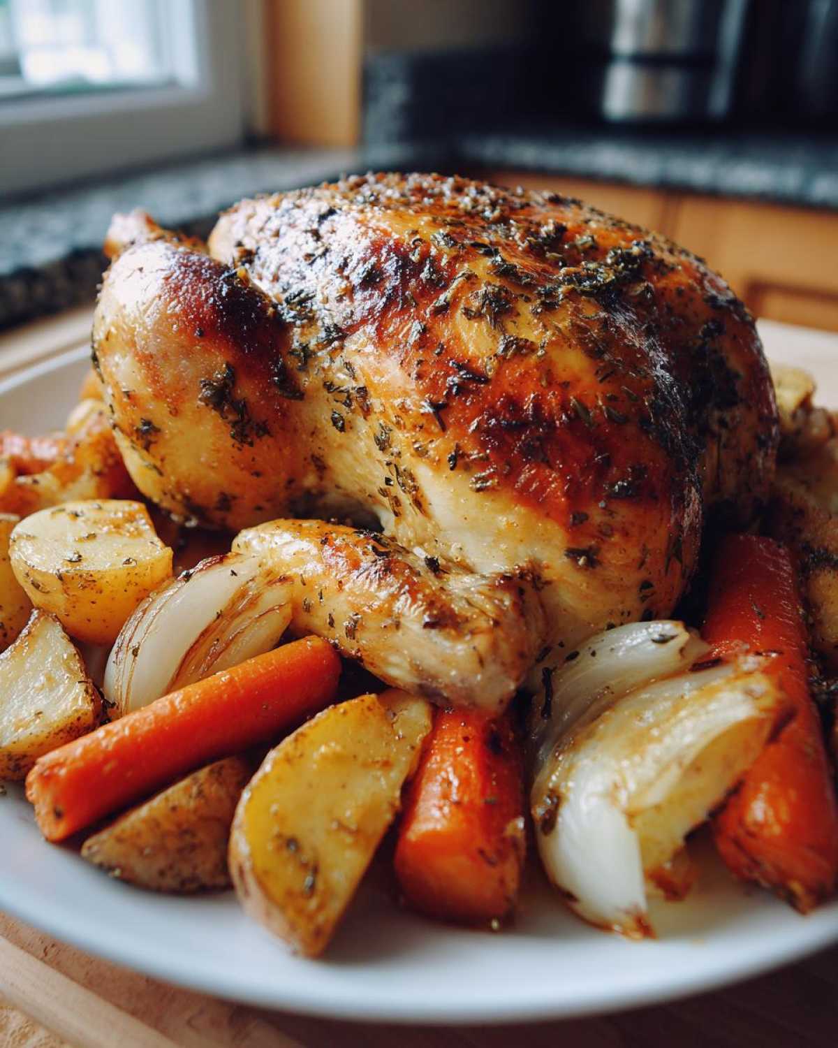Herb Butter Roast Chicken with Veggies - Sunday Supper Simplified - detail 1