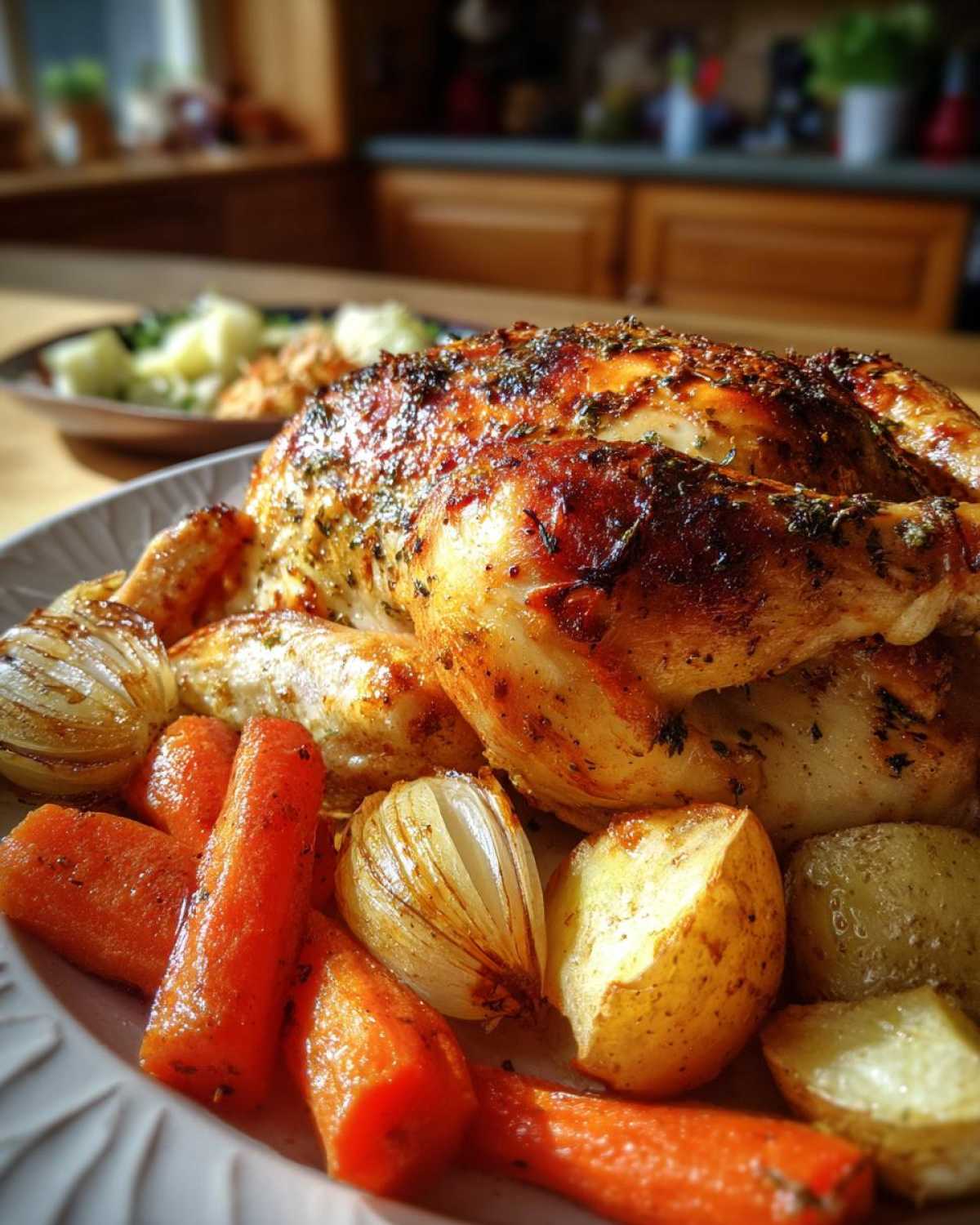 Herb Butter Roast Chicken with Veggies - Sunday Supper Simplified - detail 2