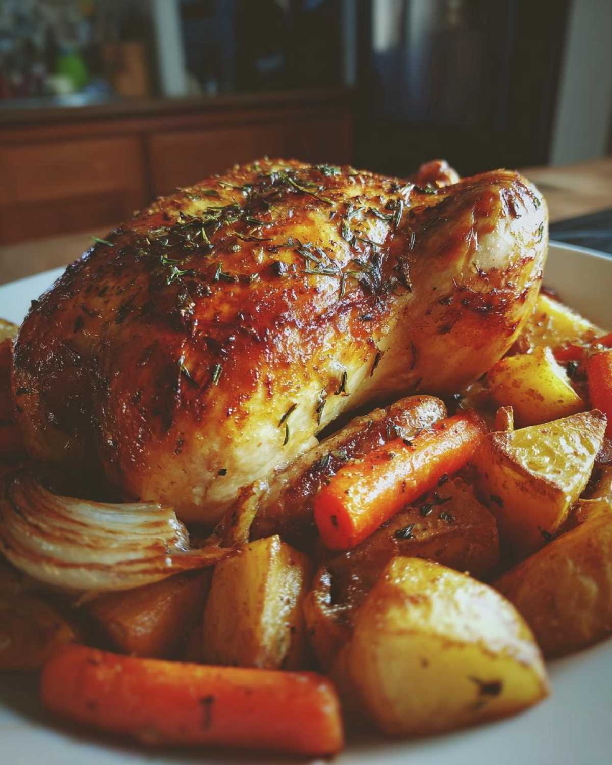 Herb Butter Roast Chicken with Veggies - Sunday Supper Simplified - detail 3