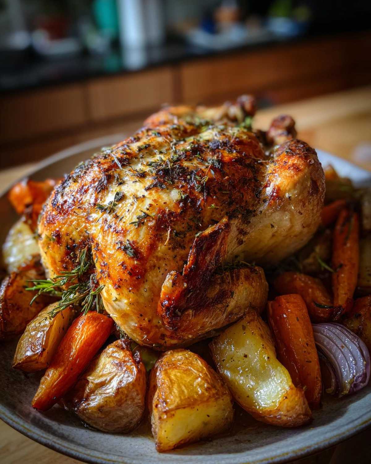 Herb Butter Roast Chicken with Veggies - Sunday Supper Simplified - detail 4