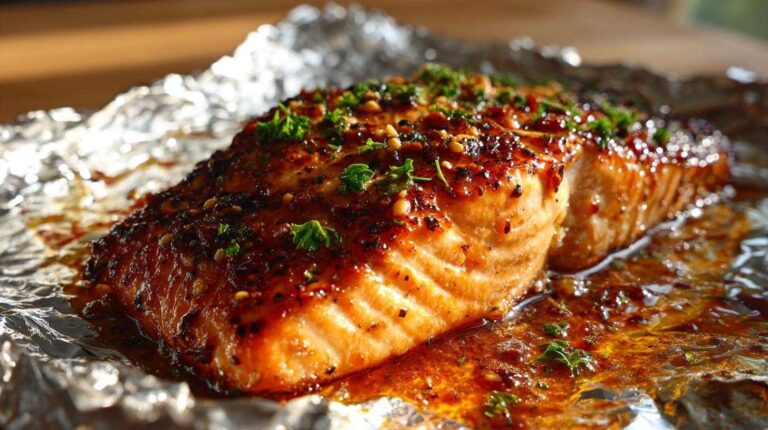Honey Garlic Salmon in Foil - 20-Minute Dinner Magic