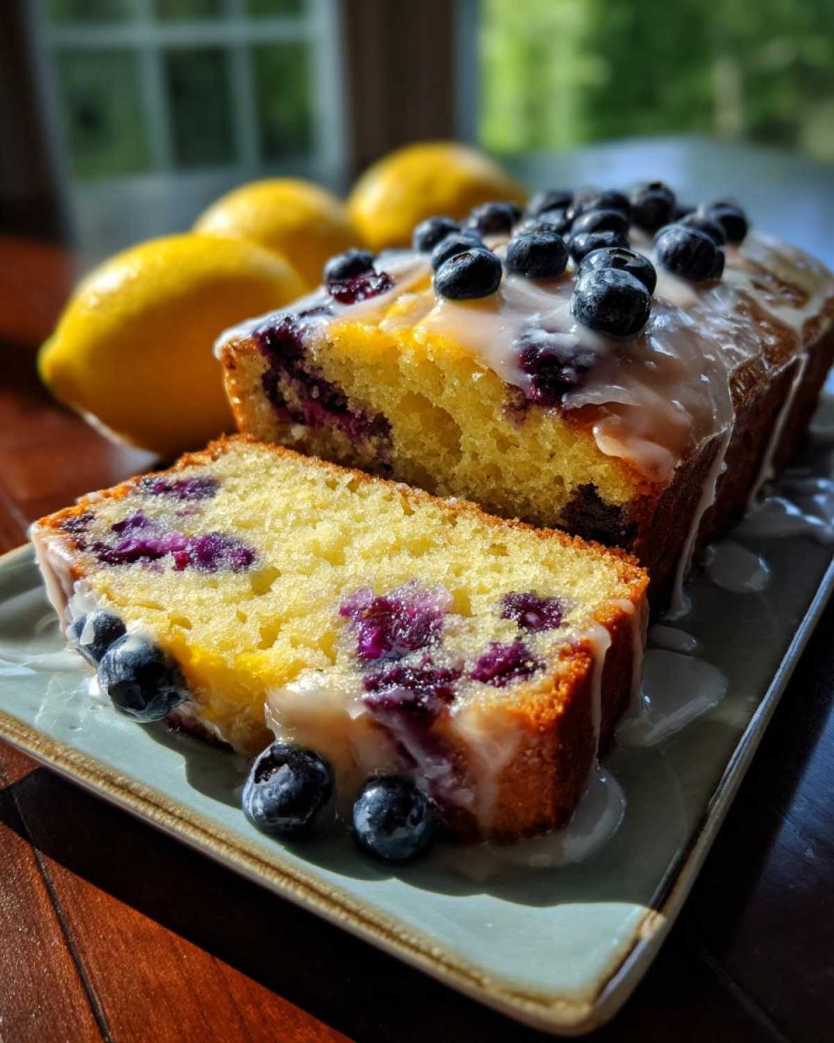 Lemon Blueberry Pound Cake with Zesty Glaze - detail 3