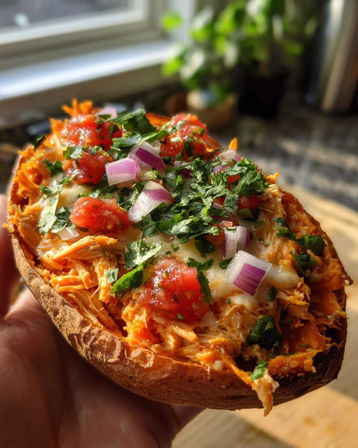 Loaded Sweet Potato Skins - Lighter Twist on Nachos - detail 1