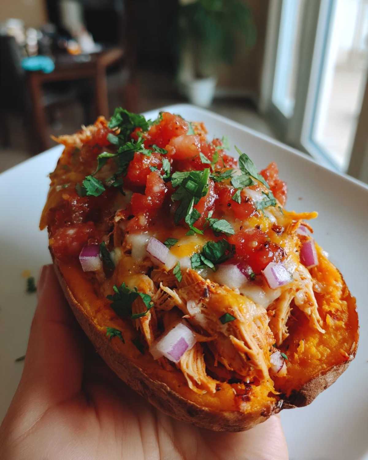 Loaded Sweet Potato Skins - Lighter Twist on Nachos - detail 3