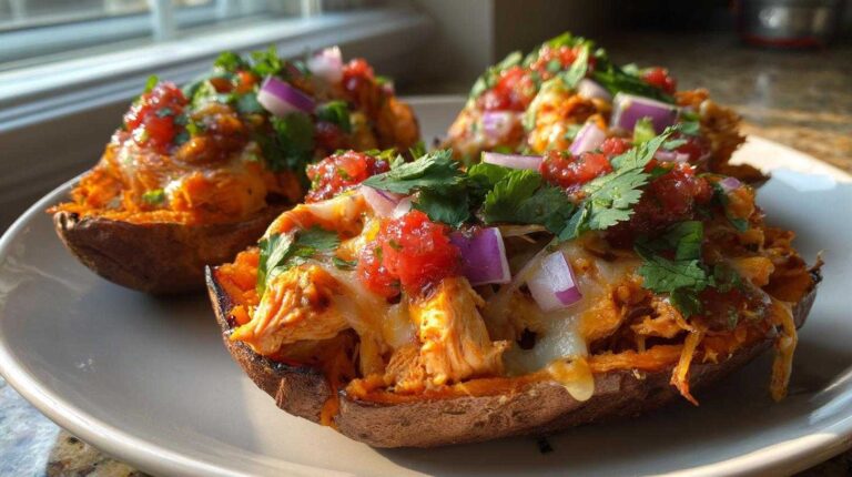 Delicious Loaded Sweet Potato Skins: 1 Lighter Twist Loaded Sweet Potato Skins - Lighter Twist on Nachos