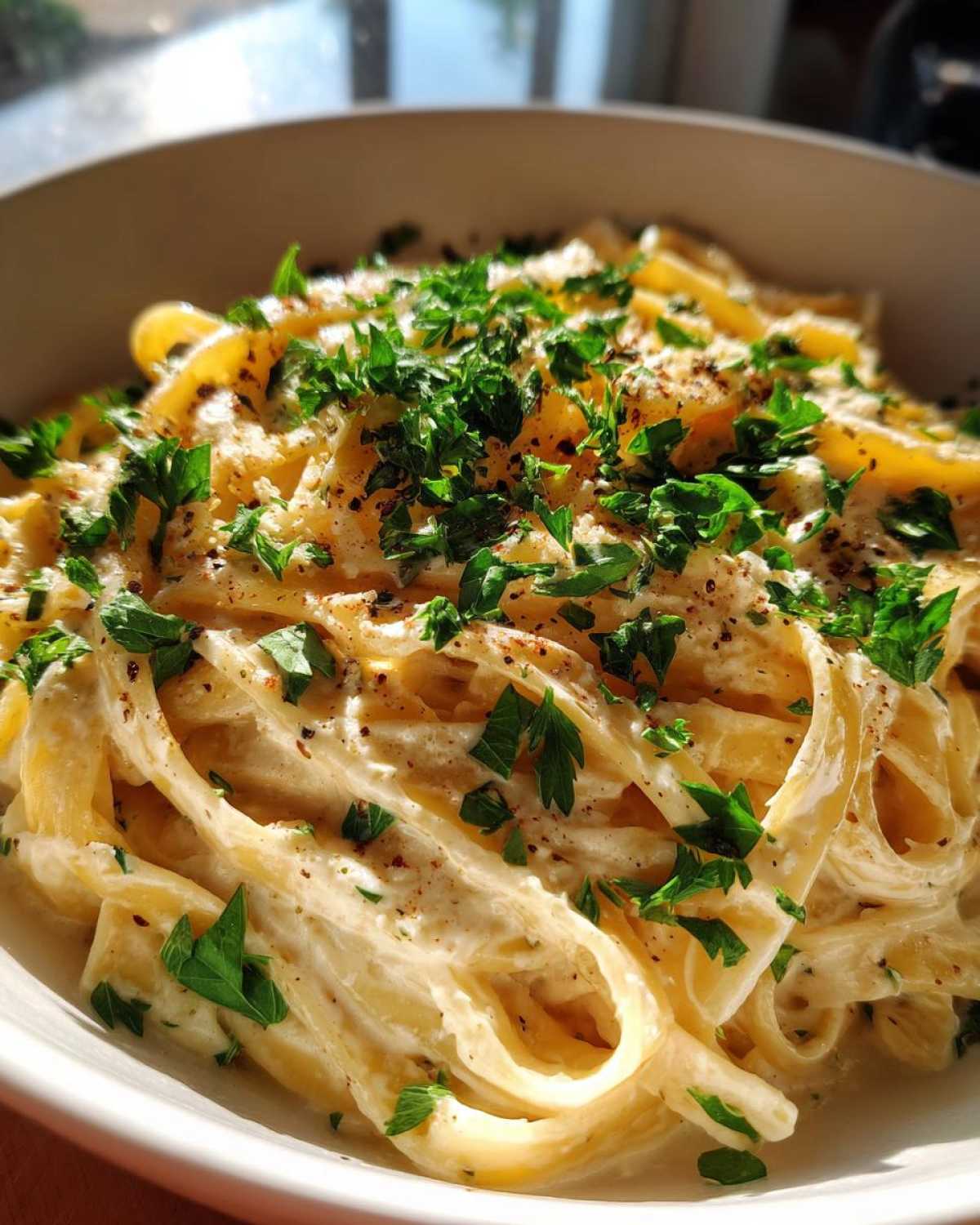 Low-Cal Fettuccine Alfredo Swap - Secret Ingredient Sauce - detail 1