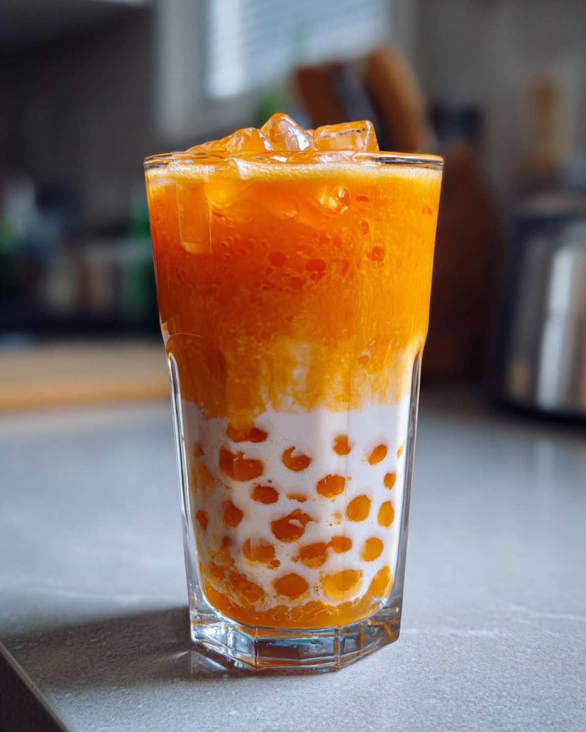 Mango Coconut Bubble Tea - DIY Boba at Home - detail 1
