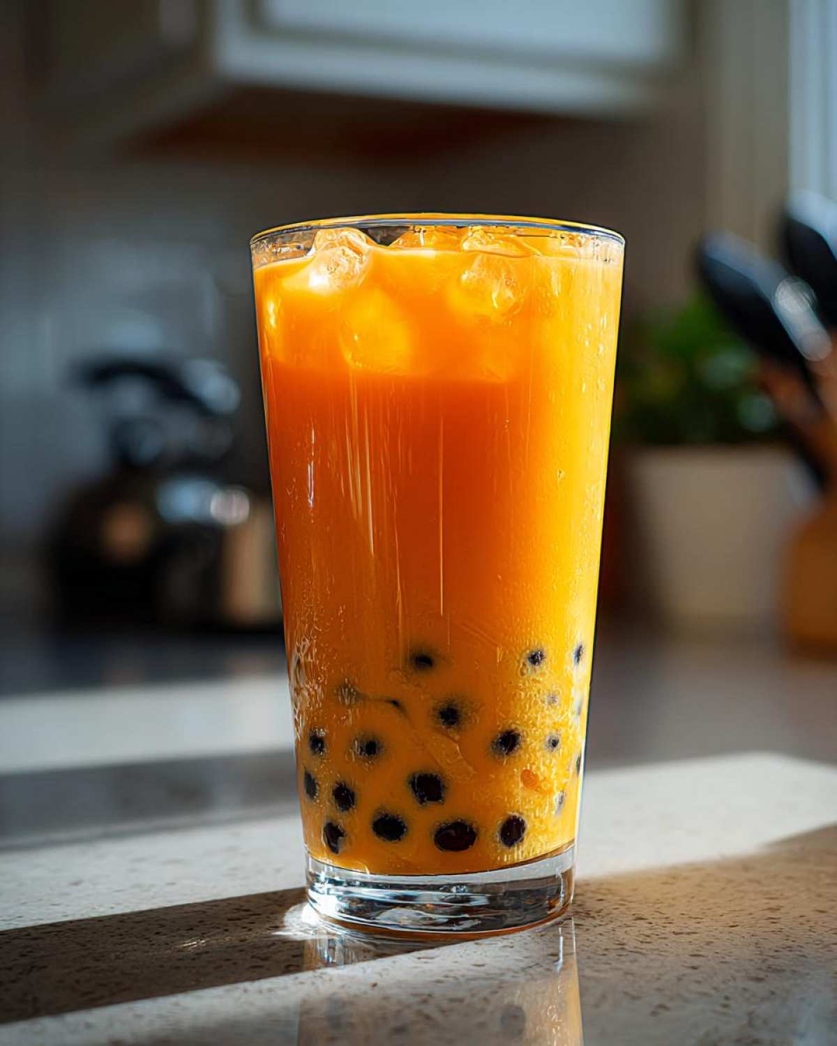 Mango Coconut Bubble Tea - DIY Boba at Home - detail 2