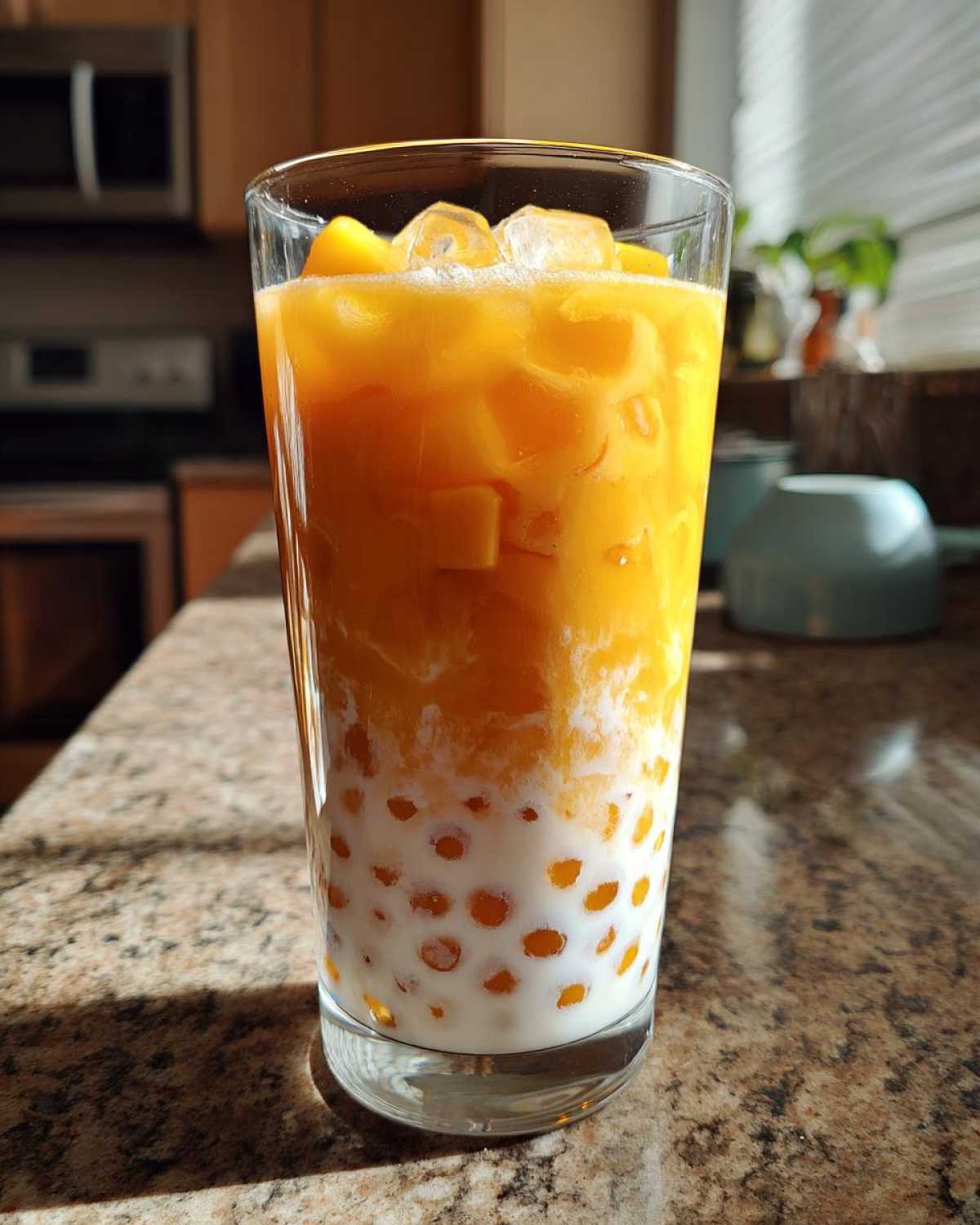 Mango Coconut Bubble Tea - DIY Boba at Home - detail 4