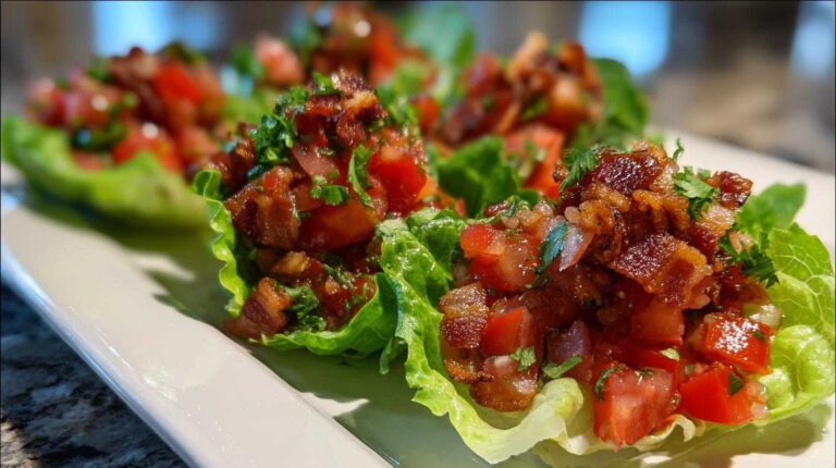 Mini BLT Lettuce Cups - Low-Carb Party Bites