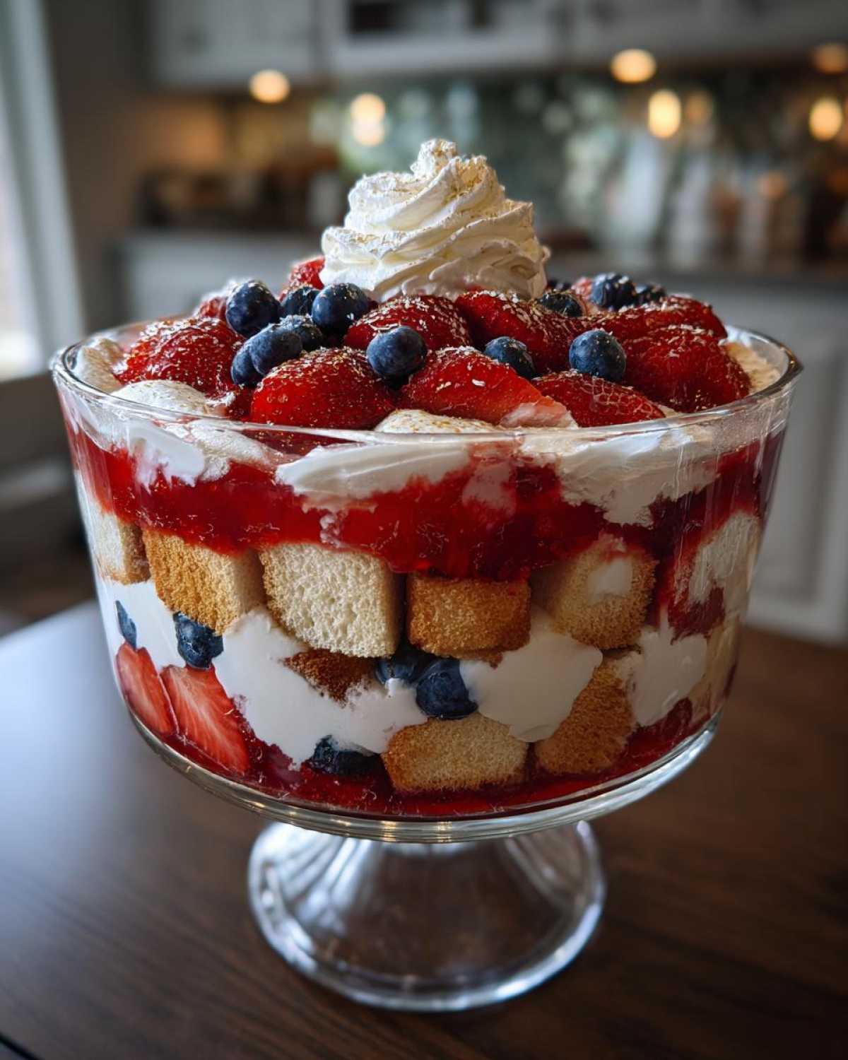 Patriotic Berry Trifle - Red, White & Blue Dessert - detail 2