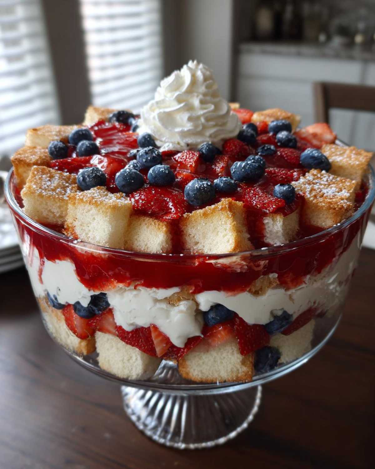 Patriotic Berry Trifle - Red, White & Blue Dessert - detail 4