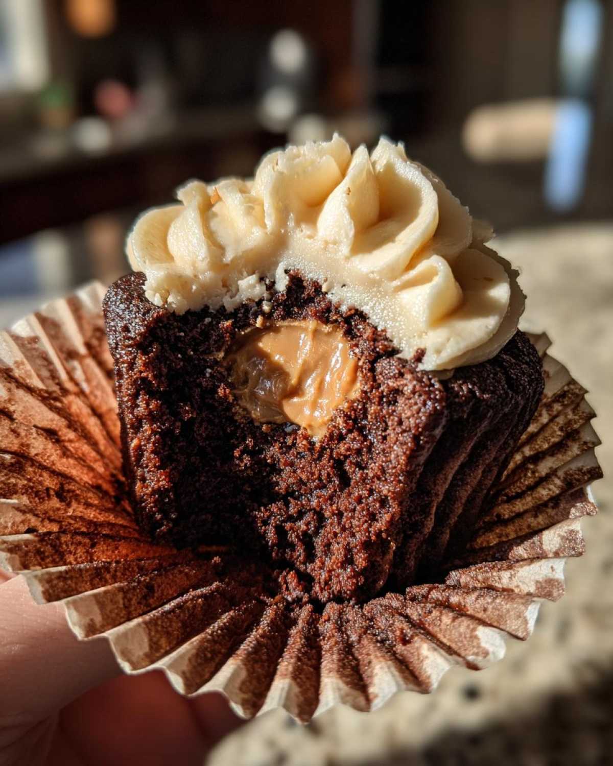 Peanut Butter Cup Stuffed Cupcakes - Surprise Center - detail 4