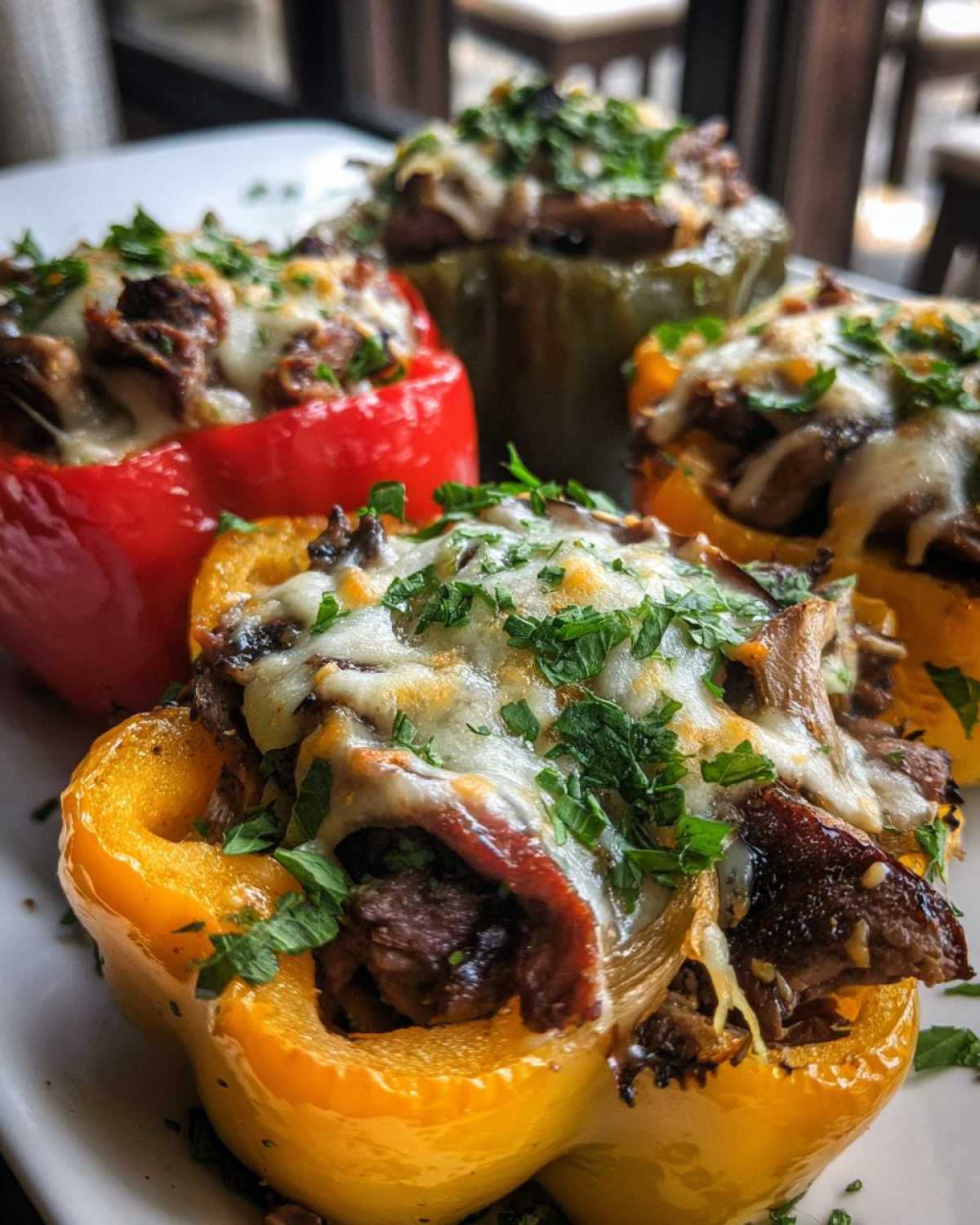 Philly Cheesesteak Stuffed Peppers - Low-Carb Philly Flavor - detail 4