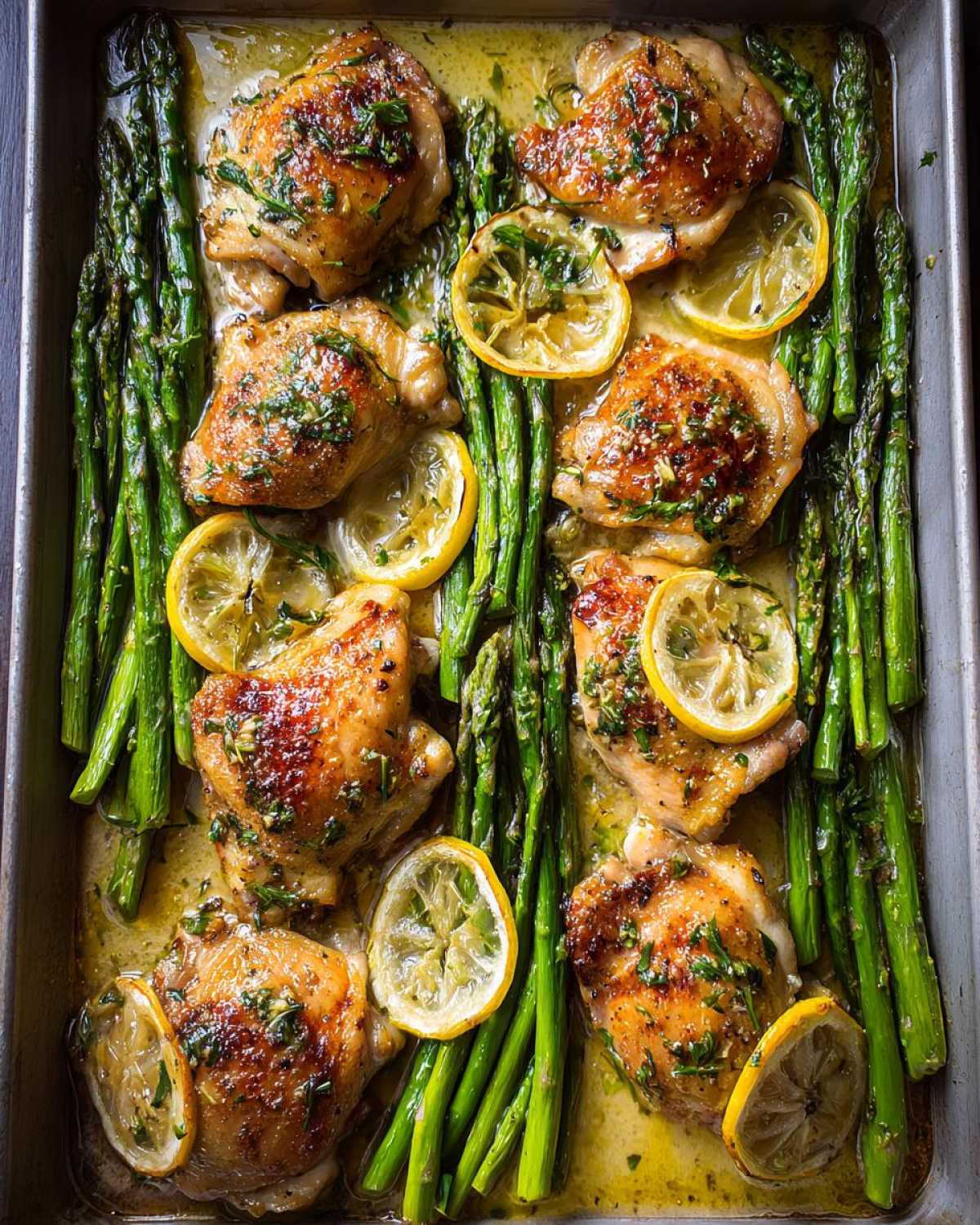 Sheet Pan Lemon Chicken & Asparagus - One Pan, Keto Friendly - detail 1