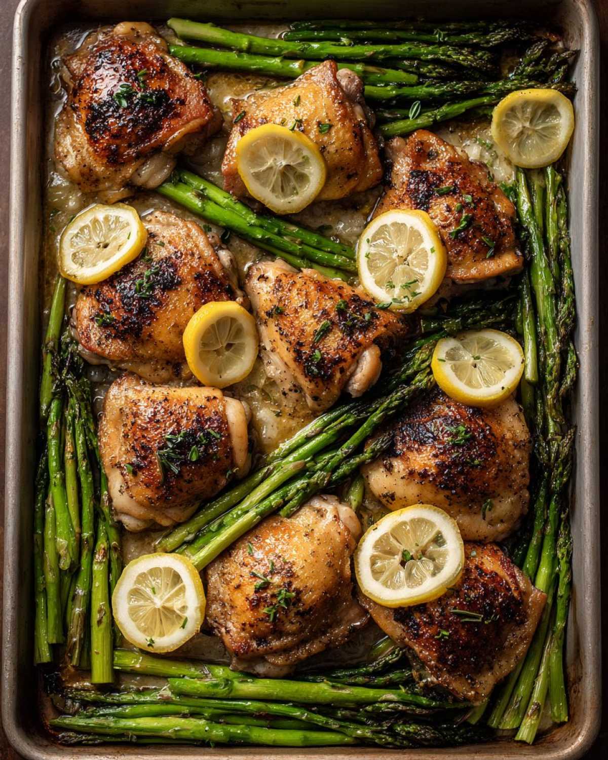 Sheet Pan Lemon Chicken & Asparagus - One Pan, Keto Friendly - detail 3