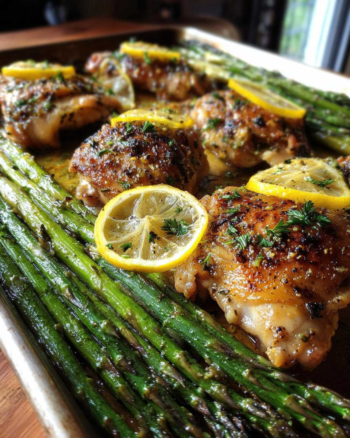 Sheet Pan Lemon Chicken & Asparagus - One Pan, Keto Friendly - detail 4